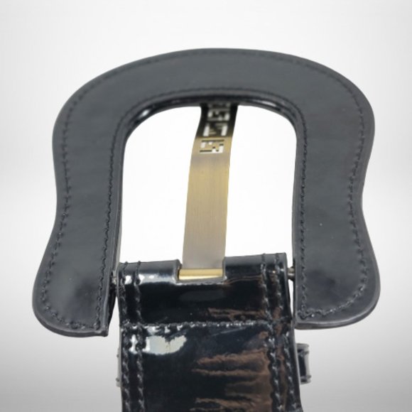 Fendi Black Patent Women's B Belt - Picture 5 of 12